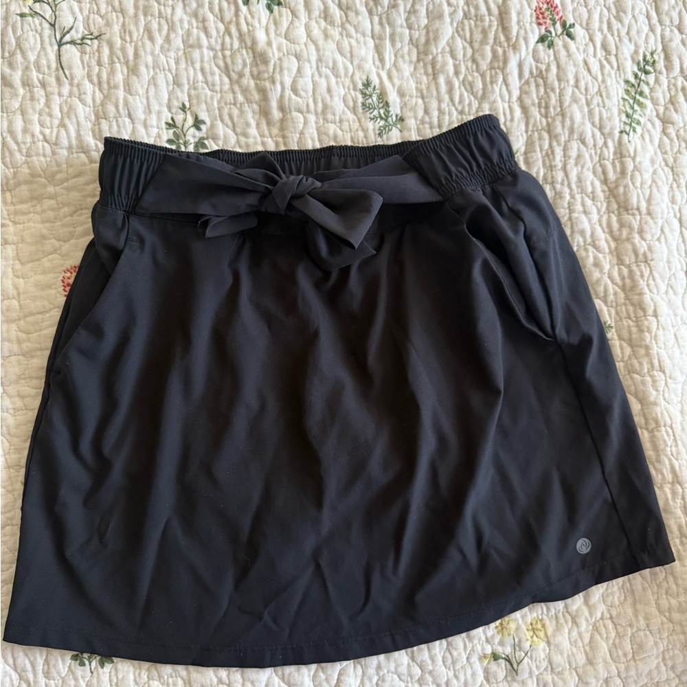 Apana Black Skirt with Elegant Bow